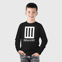 Лонгслив хлопковый детский Paramore логотип, цвет: черный — фото 2