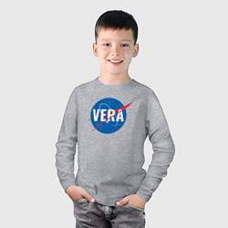 Лонгслив хлопковый детский Вера в стиле NASA, цвет: меланж — фото 2