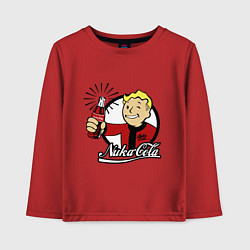 Лонгслив хлопковый детский Vault boy - nuka cola, цвет: красный