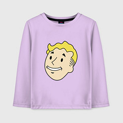 Лонгслив хлопковый детский Vault boy head, цвет: лаванда