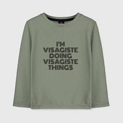 Детский лонгслив Im visagiste doing visagiste things vintage