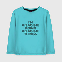 Детский лонгслив Im visagiste doing visagiste things vintage