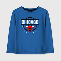 Лонгслив хлопковый детский Чикаго баскетбол, цвет: синий