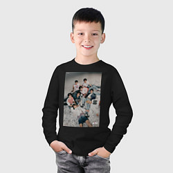 Лонгслив хлопковый детский Stray Kids Maxident, цвет: черный — фото 2