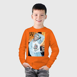 Лонгслив хлопковый детский Felix Circus, цвет: оранжевый — фото 2