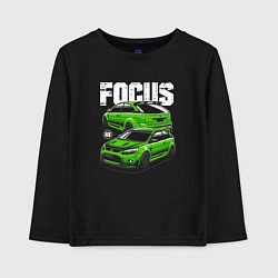 Лонгслив хлопковый детский Ford Focus art, цвет: черный