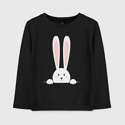 Лонгслив хлопковый детский Скандинавский заяц, цвет: черный