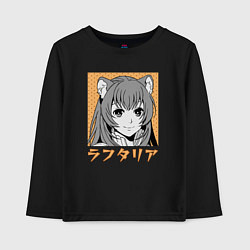 Лонгслив хлопковый детский Рафталия тануки, цвет: черный