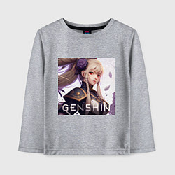 Лонгслив хлопковый детский Genshin Impact art, цвет: меланж