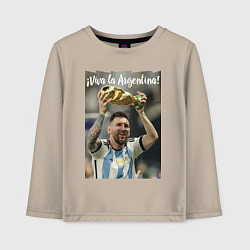 Детский лонгслив Lionel Messi - world champion - Argentina