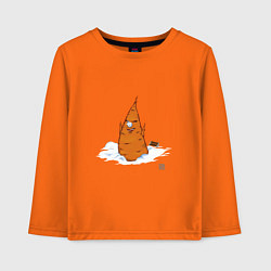 Лонгслив хлопковый детский Морковик, цвет: оранжевый