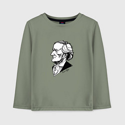 Лонгслив хлопковый детский Рихард Вагнер, цвет: авокадо