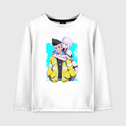 Детский лонгслив Дэвид и Люси обнимаются