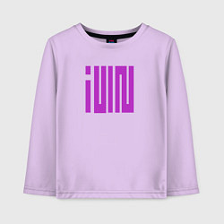 Лонгслив хлопковый детский Logo I-dle, цвет: лаванда