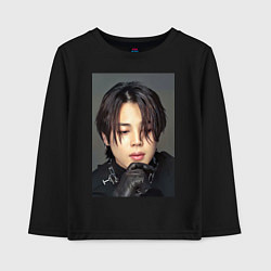 Лонгслив хлопковый детский Handsome Jimin, цвет: черный