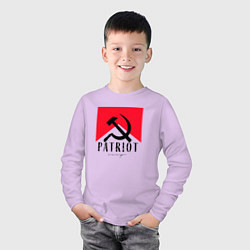 Лонгслив хлопковый детский USSR Patriot, цвет: лаванда — фото 2