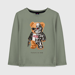 Лонгслив хлопковый детский Future is now, цвет: авокадо