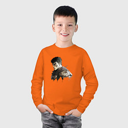 Лонгслив хлопковый детский Арт персонажа Гатс, цвет: оранжевый — фото 2