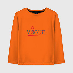Лонгслив хлопковый детский VAG not VOGUE, цвет: оранжевый