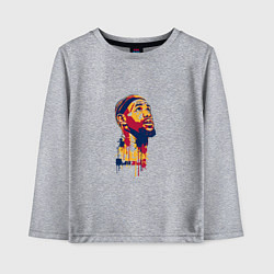 Лонгслив хлопковый детский Lebron look up, цвет: меланж