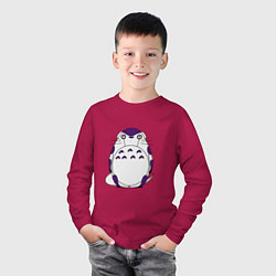 Лонгслив хлопковый детский Totoro Frieza, цвет: маджента — фото 2
