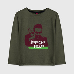 Лонгслив хлопковый детский DM portrait, цвет: меланж-хаки
