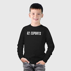 Лонгслив хлопковый детский G2 ESPORTS, цвет: черный — фото 2