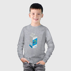 Лонгслив хлопковый детский Milk one pack vagodroch, цвет: меланж — фото 2