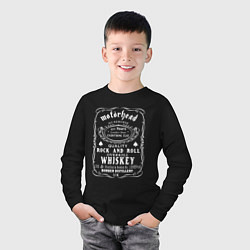 Лонгслив хлопковый детский Motorhead в стиле Jack Daniels, цвет: черный — фото 2