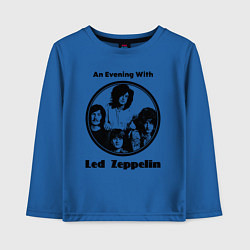 Лонгслив хлопковый детский Led Zeppelin retro, цвет: синий
