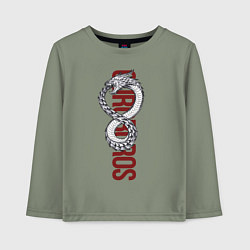 Лонгслив хлопковый детский Ouroboros, цвет: авокадо