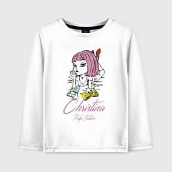 Лонгслив хлопковый детский Christina - pulp fiction, цвет: белый