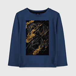Детский лонгслив Дракон в золоте