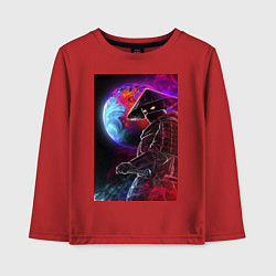 Детский лонгслив Космический самурай