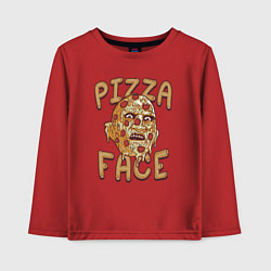 Лонгслив хлопковый детский Pizza face, цвет: красный