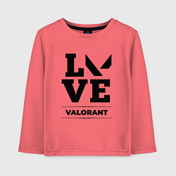 Лонгслив хлопковый детский Valorant love classic, цвет: коралловый