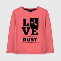 Лонгслив хлопковый детский Rust love classic, цвет: коралловый