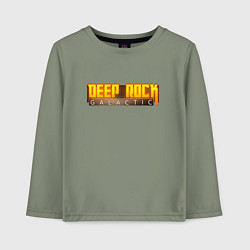 Лонгслив хлопковый детский Deep Rock Galactic logo, цвет: авокадо