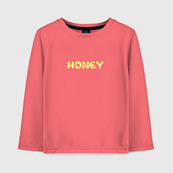 Лонгслив хлопковый детский Honey, цвет: коралловый