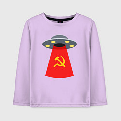 Лонгслив хлопковый детский Тарелка СССР, цвет: лаванда