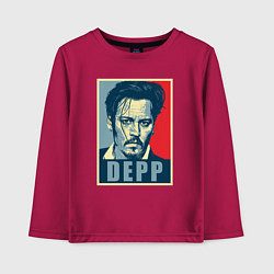 Лонгслив хлопковый детский Depp, цвет: маджента
