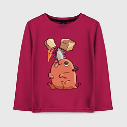 Лонгслив хлопковый детский Хлеб и Почита, цвет: маджента