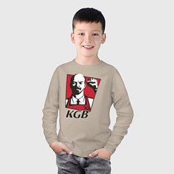 Лонгслив хлопковый детский KGB Lenin, цвет: миндальный — фото 2