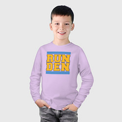 Лонгслив хлопковый детский Run Denver Nuggets, цвет: лаванда — фото 2
