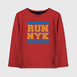 Лонгслив хлопковый детский Run New York Knicks, цвет: красный