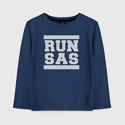 Лонгслив хлопковый детский Run San Antonio Spurs, цвет: тёмно-синий