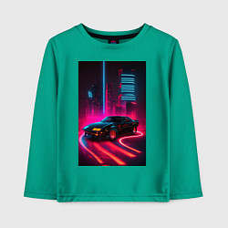 Лонгслив хлопковый детский KITT auto - неон, цвет: зеленый