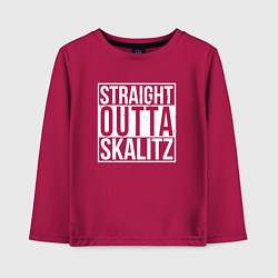 Лонгслив хлопковый детский Straight outta Skalitz, цвет: маджента