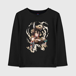 Лонгслив хлопковый детский Tingyun Honkai, цвет: черный