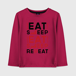 Детский лонгслив Надпись: eat sleep S T A L K E R repeat